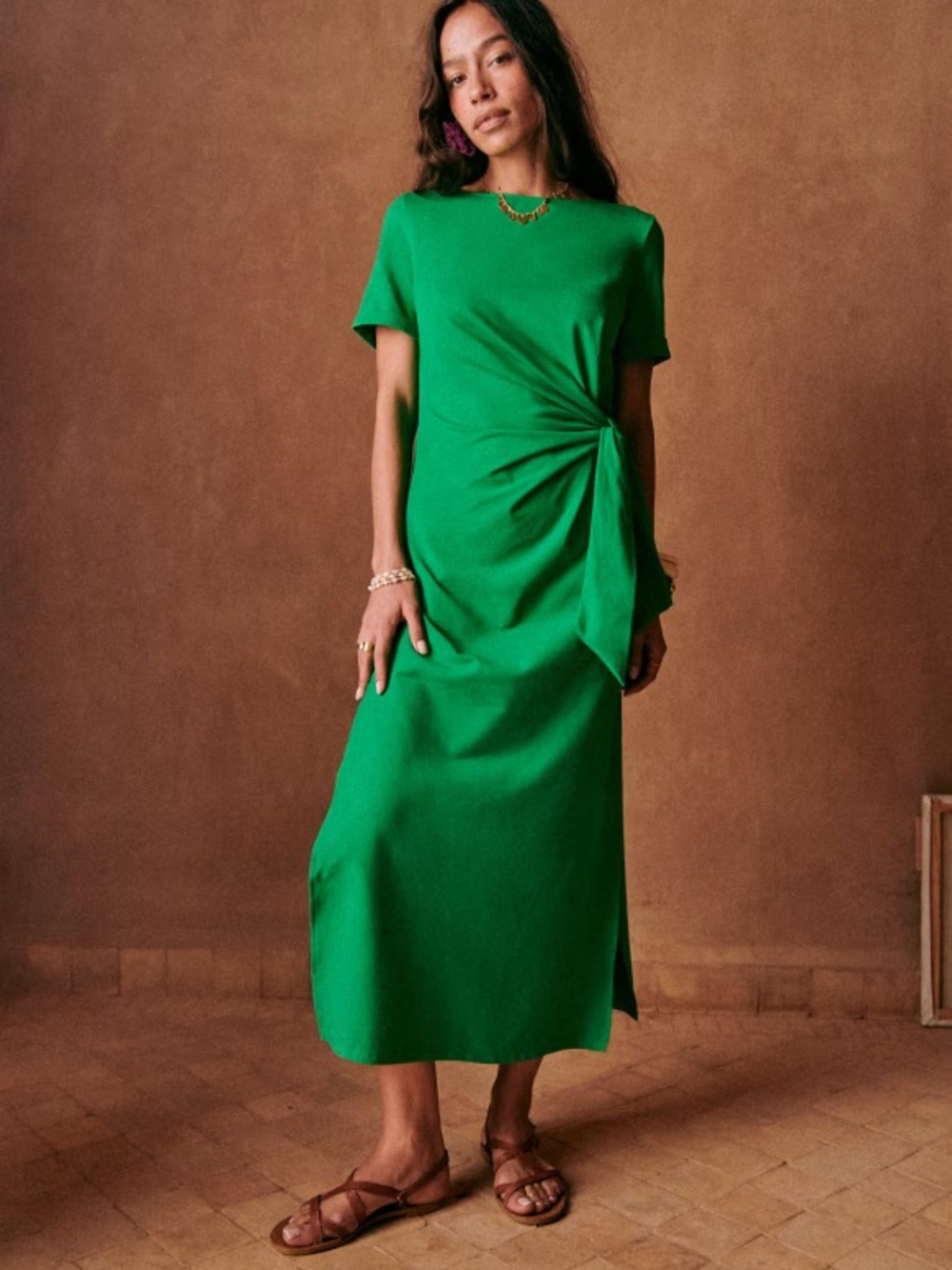Sezane Pippa dress green